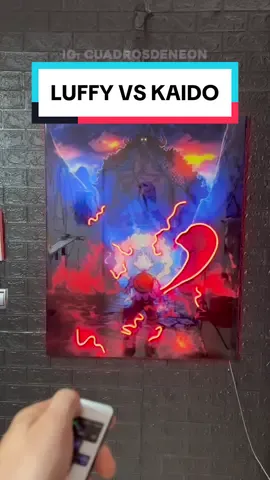 👊 Luffy vs Kaido (IG: CuadrosDeNeon) #luffy #luffygear5 #kaido #onepiece #cuadrosdeneon #ResinArt #LEDArt #manualides
