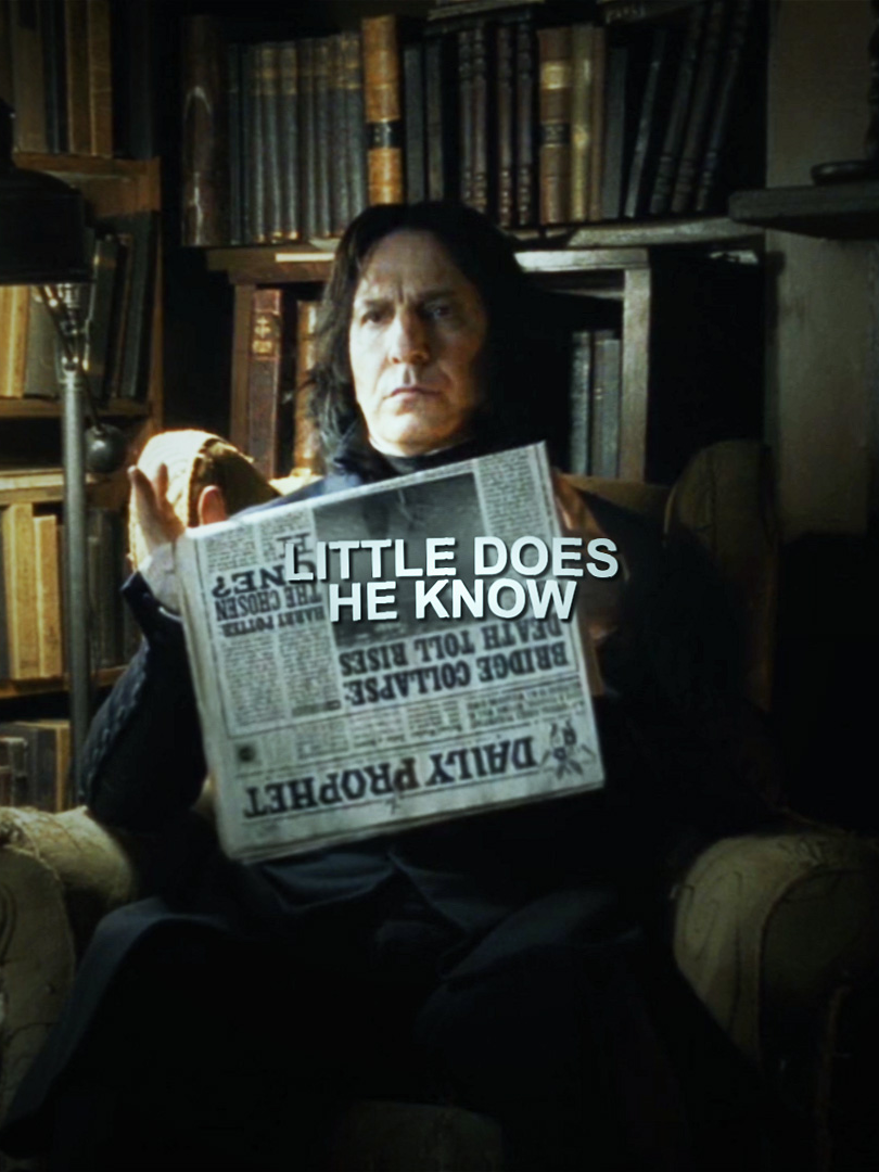 little does he know #severussnape #severussnapedit #snape #snapetok #snapeedit #harrypotter #harrypottertiktok #harrypotteredit