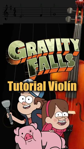 Conoces el tema de Gravity Falls? Apréndelo a tocar en violín 🎻 con este tutorial 💪  #violin #tutorial #gravityfalls #AprendeEnTikTok #tabs #cartoon 