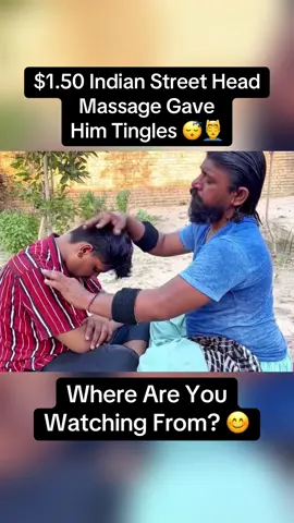 This Indian head massage will actually give you tingles & trigger your ASMR 😴💆‍♂️ #asmr #asmrclips #asmrmassage #asmrtiktok #asmrheadmassage #indianheadmassage 