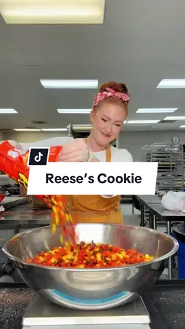 Giant Reese’s Pieces cookie!🥜🍫 inly from Chloe’s Giant Cookies 🍪 com. What cookie should we make next 👀  #cookies #giantcookies #bakery #baker #cookies #reeses #reesespieces #hershey #baking 