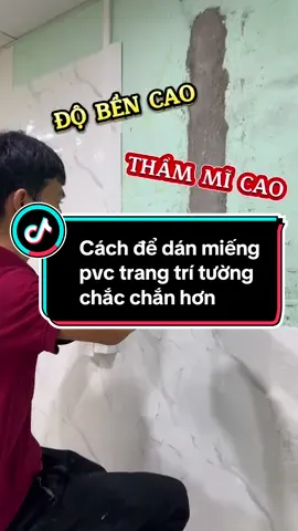 Thêm bước này để miếng dán tường pvc có độ bền cao hơn và thẩm mĩ tốt hơn nha anh chị #LearnOnTikTok #caitaonha #trangtrinha #trangtrinhadep #phucnhadep #tampvcvanda 