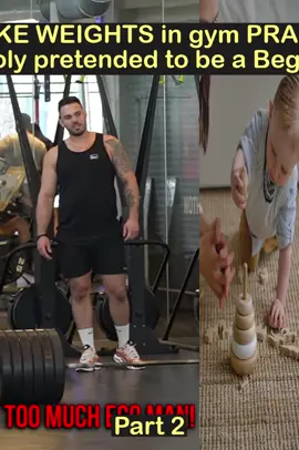 Part 2 - FAKE WEIGHTS in gym PRANK.. - ANATOLY pretended to be a Beginner #13