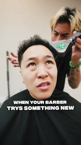 When your barber tries something new with your hair! #barber #barbershop #comedy 