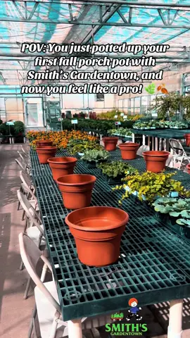 POV: You just potted up your first fall porch pot with Smith’s Gardentown, and now you feel like a pro! 🌿🍂 Time to show off those planting skills and enjoy your beautiful fall display! 💪✨ #smithsgardentown #fallporchpot #plantlikeapro #fallvibes #gardeningfun #porchdecor