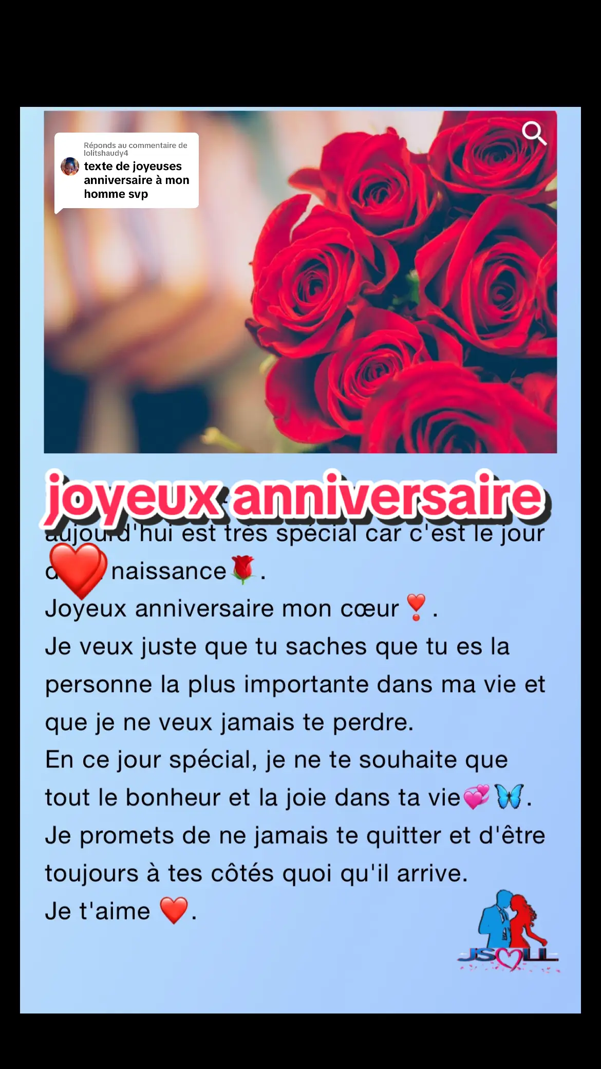 Réponse à @lolitshaudy4  joyeux anniversaire à toi mon ange ❤️ #pourtoi #foryou #pourtoii #lovequotes #quotes #citation #jetaime #amoureux #loveyou #lovecouple #Relationship #Love #couple #amour #inspirationalquotes 