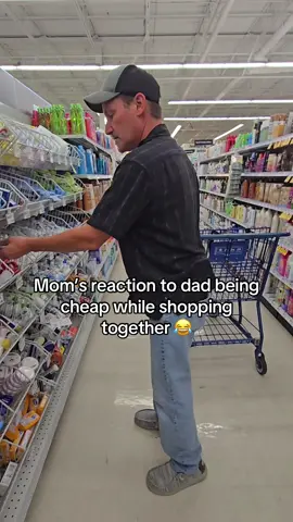 Mom’s reaction to dad being cheap while shopping together. #dad #cheap #reaction #relatable #husbandwife #marriage #relationships #family #drama #comedy #funny #dadlife #dadsbelike #dadjokes #dadsoftiktok #foryou #fyp #trend #trending #this #original 