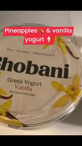 Calling it  night with some yogurt &  pineapples I just wanna lay down. I’ve been on my feet all day. I’m tired. I hope everyone is having a great night #chobani  #yogurt  #vanilla  #pineapples  #snack  #latenightsnack  #wednesday  #wednesdayvibes  #fruit  #Foodie  #foodbloggers  #fruits  #goodnight 