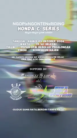 oke kita kasih inpo riding nih buat kalian para pencinta Honda Clasik sePEKALONGAN dan sekitarnya.😁 ayo datang dan ramaikan acaranya. tetap Sefti & taati peraturan lalu lintas.sampai bertemu kawan 👋 #c70 #pitungc70 #cseriespekalongan #c70pekalogan #c70indonesia #cserieskabpekalongan #c579indonesia #pekalongan #c70paltG #platg #pitungpekalongan #fyp #honda #rosok #pitung 