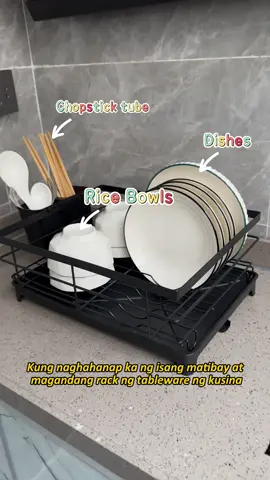 This kitchen dish rack is a real space saver,dry and beautiful!#homesupplies #kitchenware #kitchenrack #drainrackstorage #kitchendesign 