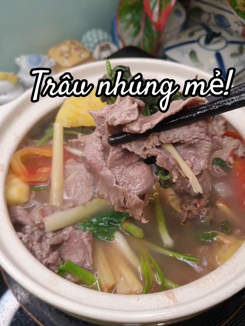 TRÂU NHÚNG MẺ!  giao diện là lẩu mà lại là canh 🤣 #vietnam  #food  #comnhade  #monngonmoingay  #nauancungtiktok 