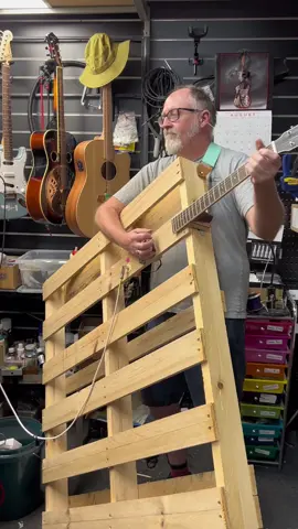 My new guitar-the Les Pallet!#gibsonlespaul #diyproject #diycraft #woodworking #diyguitar #diymusician #weird #