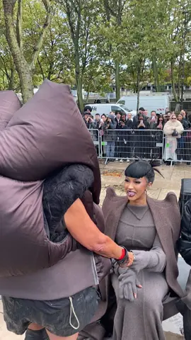 Michèle Lamy and Cardi B at Rick Owens show in Paris #parisfashionweek #cardib #michelelamy #rickowens #pfw #paris 