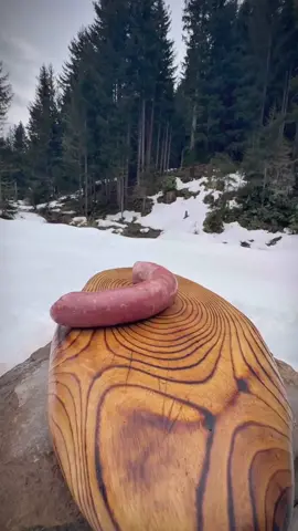 Toast with sausage in winter camping ❄️🏕💦🌳🌲 #asmrcooking #outdoorcooking #Recipe #leon #naturecooking #cookingtiktoker #camping #foodtiktok #asmrvideo #sausage 