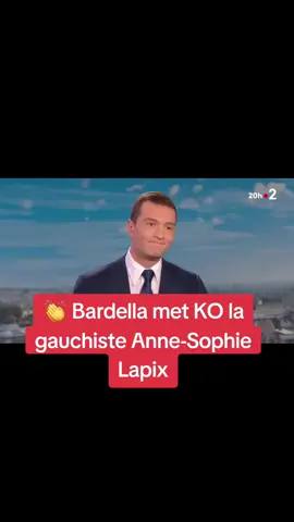 👏 Bardella met KO la gauchiste Anne-Sophie Lapix sir France 2. Anne-Sophie Lapix : 