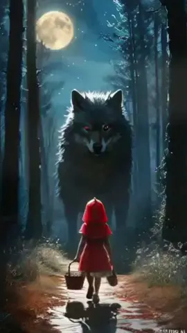Ia - chapeuzinho vermelho e o lobo mal #contosdefada #lobomal #chapeuzinhovermelho #artecomia #suspense #sombrio 