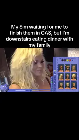 My Sim waiting for me to finish them in CAS, but I’m downstairs eating dinner with my family 😭😭😭 #thesims #sims #sims2 #cas #trishapaytas #fyp #sims4 