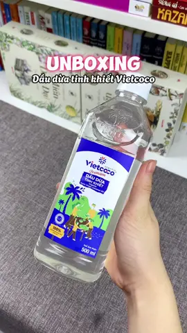 Dầu dừa ép lạnh thơm lắm, lại còn nhiều công dụng như súc miệng, ủ tóc,... Mọi người nên thử nha 😊😊 #unboxing #review #daudua #vietcoco 