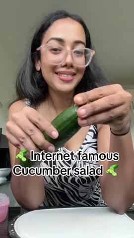 Salad කන්න ආසයි මන් 😁🩷 #cucumbersalad #loganscucumbersalad #FoodTok #tiktoktainment #tiktokvlog #salds #asmr #asmrfood 