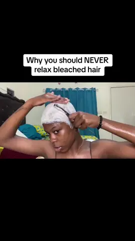 Relaxing my hair turned into a nightmare (YT: tiiaababy) #relaxedhair #hairfail #bleachedhair #bradmondo