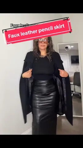 This faux leather pencil skirt is amazing for fall/winter and on sale!!! #tiktokshop #tiktokmademebuyit #pencilskirt #fauxleather #fallfashiontrends #ontrend #falldealsforyou #TikTokFashion #tiktokshopblackfriday #LIVEhighlights #tiktokaffiliate #tiktokshopfinds #yozy 
