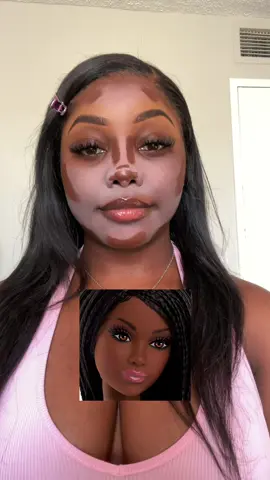 Black Barbie makeup tutorial 🎀 #blackgirlmakeup 