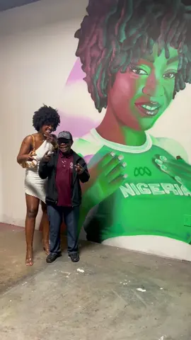 #nigerianparents had to take papa to see my mural 🔥🔥🔥