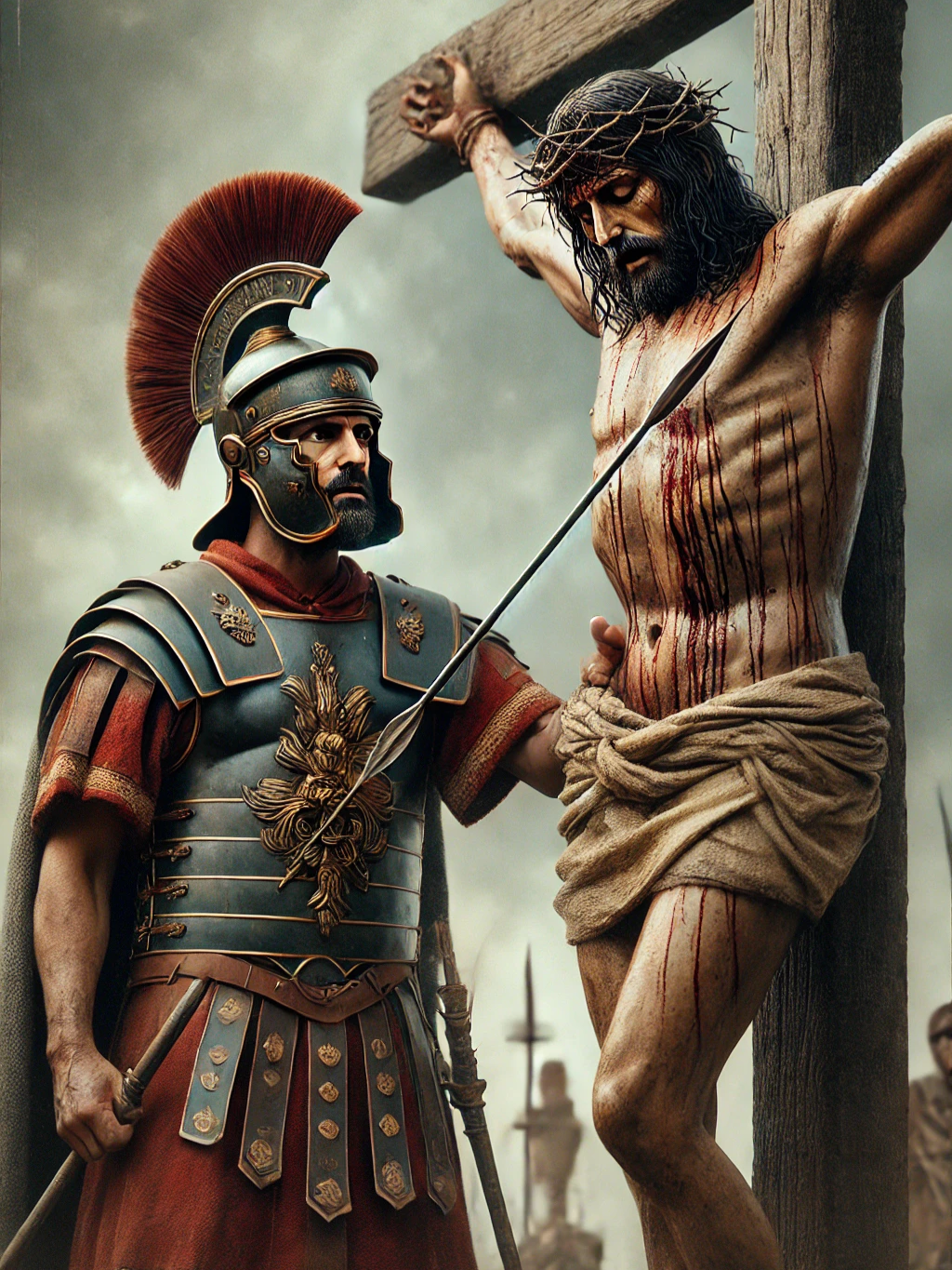 Descubra a incrível transformação do soldado que perfurou Jesus na cruz ✝️! Como um simples ato mudou sua vida para sempre 🙏. Uma história de fé, milagres e coragem 💪. Curta e compartilhe para mais pessoas conhecerem 🌟 #bíblia #jesus #deus #curiosidadebiblica #históriabíblica