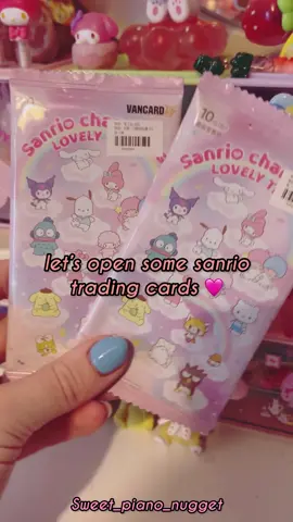 LETS OPEN TWO PACKS OF SANRIO TRADING CARDS😍 @hellokitty 🩷 • • #fyp #foryou #foryourpage #sanrio #tradingcards #asmr #asmrunboxing #mymelody #hellokitty #cinnamonroll #cinnamoroll #kuromi #asmr #asmrsounds #asmrvideo #sanriocore #sanriogirl #sanrioaesthetic #hellokittylover #hellokittyandfriends #pochacco #packopening #tradings 