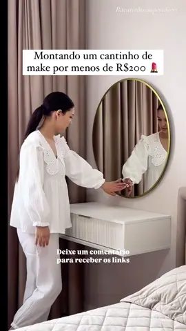 #penteadeira #espelholed #cantinhodabeleza #achadinhos #shopee #casa #móveis #acheinashopee 