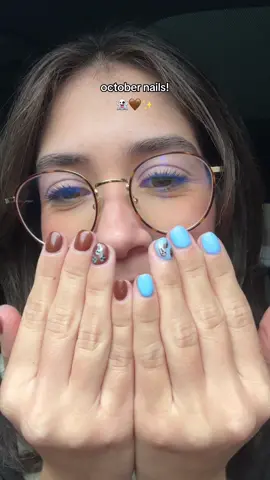 theyre little ghosts 🤭👻 #shortnails #shortnailinspo #nailinspo #fallnails #fallnailinspo @Rose&Briar 