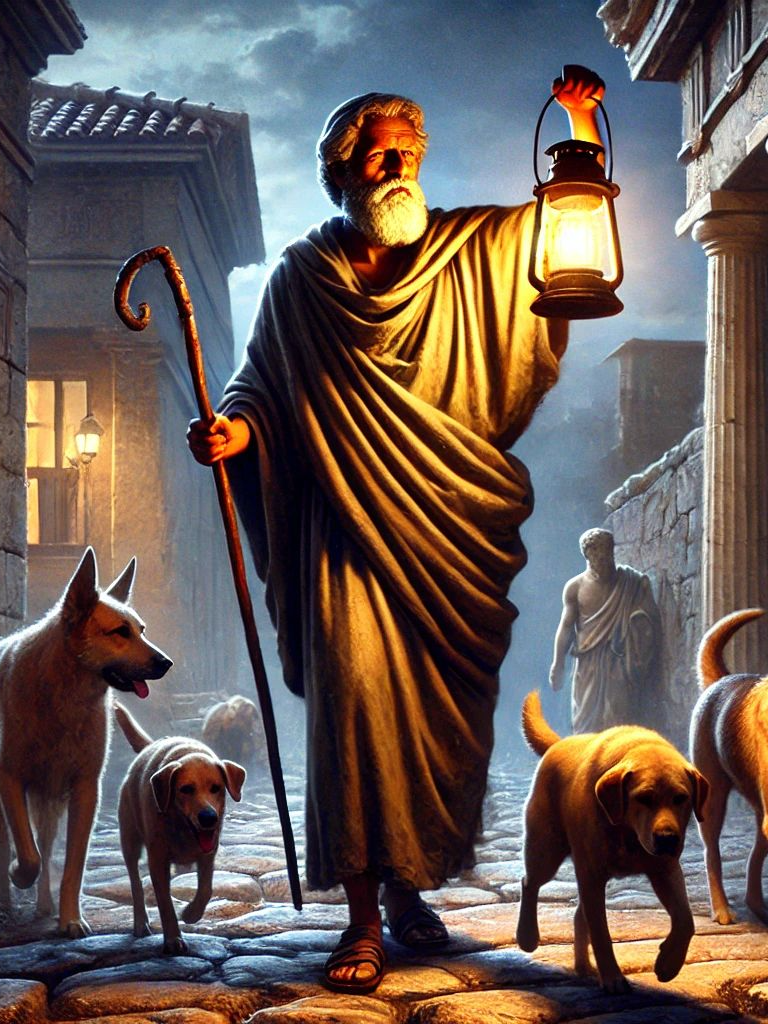 Yo soy un perro. Porque alabo a los que me dan, ladro a los que no me dan, y a los malos les muerdo. Esta es mi historia, la historia de Diógenes, el hombre que lo dejó todo para ser libre#Diógenes #Filosofía #Cínicos #AlejandroMagno #Historia #Libertad #FilosofíaAntigua #Minimalismo #Sabiduría #Reflexión#PensamientoCrítico #VidaSimple #Aprendizaje #FilosofíaDeVida #Leyendas #GreciaAntigua #Simplicidad #HistoriaFilosófica #FilosofíaGriega #Pensadores