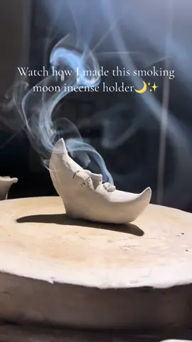 Glazed version coming soon! So excited ✨✨🌙🌙 #ceramics #clay #pottery #incense #art #sculpture #fyp 