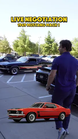 Trying to buy a 1969 Ford Mustang 🐴 what should we pay for it? #mustang #sales #mach1 #negotiation #dealership 