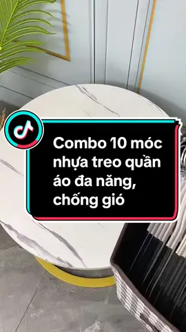 Combo 10 móc nhựa treo quần áo chống trượt xoay 360 đa năng , chất nhựa cao bền bỉ #mocnhuatreoquanao #mocchonggio #xuhuong #giadungtienich 