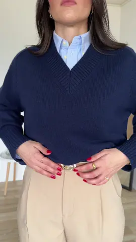 Best combo color ever 🤎🍂 Navy blue, blue and camel #ootdfashion #OOTD #autumnoutfit #fallstyle #workwearstyle #fashiontiktok 