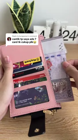 Replying to @bungasnaz  Dompet wanita 7 kad  #cardholder #wanita #dompetwanita 