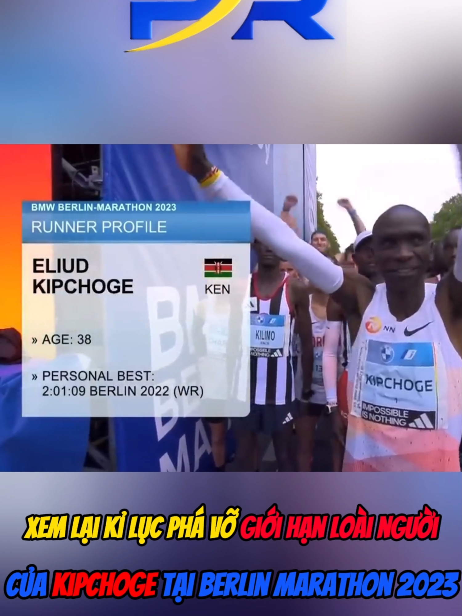 Cùng xem lại thành tích kỉ lục gia phá vỡ giới hạn loài người của Kipchoge tại Berlin Marathon 2023 #dienkinh #tintuc #chaybo #runner #kipchoge #marathon