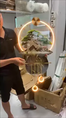 Tranh tráng gương sơn thủy hữu tình có đèn led decor nhà#tranhsonthuyhuutinh #tranhled #tranhtrangguong 