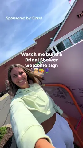Back with part 2 of bridal shower DIY’s with @Cirkul! #drinkcirkul #cirkulpartner #bridalshower #bridalshowerdecor #bridalshowerdiy #diyonabudget #maidofhonorduties #welcomesign 