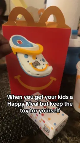 They just going to lose the crocs anyway 🤣 #HappyMeal #momlife #crocs 