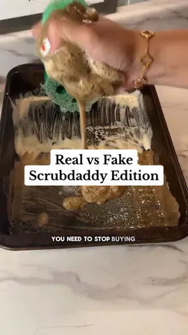 Real vs Fake @Scrub Daddy edition 🧼 I have been seeing way too many knock off cleaning products and these were one of them that I had to try out myself. I did a deep dive and found the closest match I could- so here are the results!! #cleaningtiktok #nottheworstcleaner #cleaningproducts #CleanTok #s#scrubdaddypartnerf#foryour#realorfake