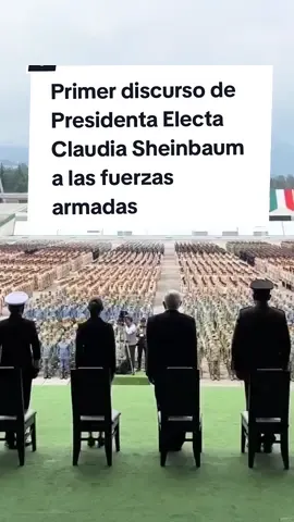 Primer discurso de la Presidenta Electa #claudiasheimbaum a las Fuerzas Armadas. #mexico #planc #parati #fuerzasarmadas 