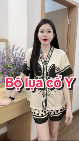 Bộ Đồ Pijama lụa latin Cổ Y Dành Cho Nữ #châmphan #champhanreview #review #champhan #thoitrangmacnha #thoitrang #thoitrangnu #bolua #doboxinh #boluamacnha #doboxinh #dobo 