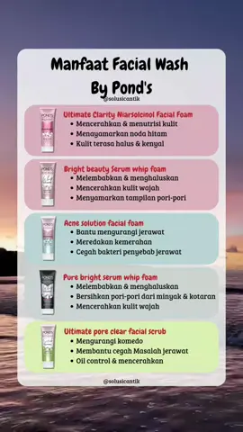 pilih Dengan kebutuhan kulitmu ya gaiss🥰 #pondsindonesia #pondfacialwash #facialwash #fypviral 