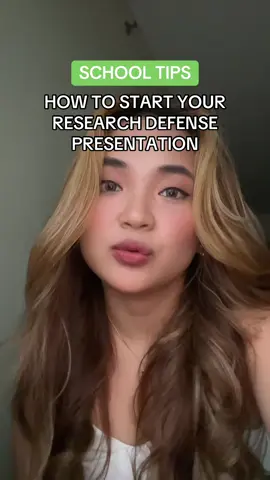 #stitch with @Kimburly How to start your final defense presentation for first-time researchers #LearnItOnTikTok #studyhacks #StudyTips #research 