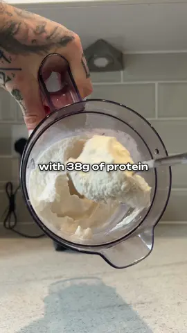 3 Ingredient Protein Ice Cream 190 calories with 38 grams of protein. Ingredients: 100ml of almond milk (any milk if your choice) 400g of ice 2 scoops of your favourite protein powder Blend for 2 minutes until it’s thick and consistent. Enjoy! #icecream #desserts #foodrecipe #recipes #simplerecipes 
