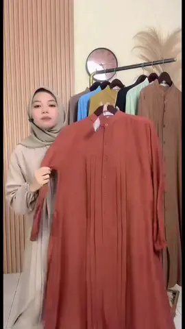 Zivanna Dress Gamis Wanita Polo Linen #gamis #dres #fashion #tiktokshop #fyp 