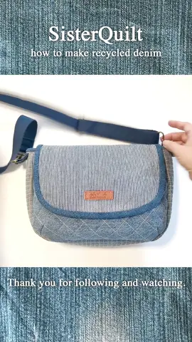 How to make recycled denim shoulder bag | Sewing | Easy | Tutorial ##sisterquilt #DIY #recycle #tutorial #sewing