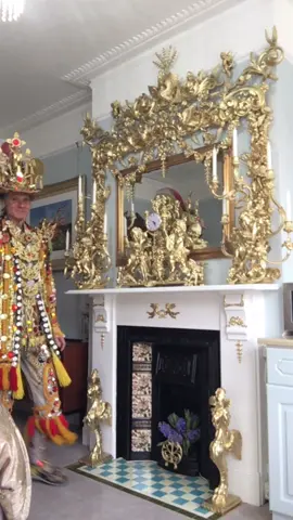 Too windy to cycle today, so I decided to wear a costume that I have not worn for a long time. I made this and it weighs around 6 kilos.